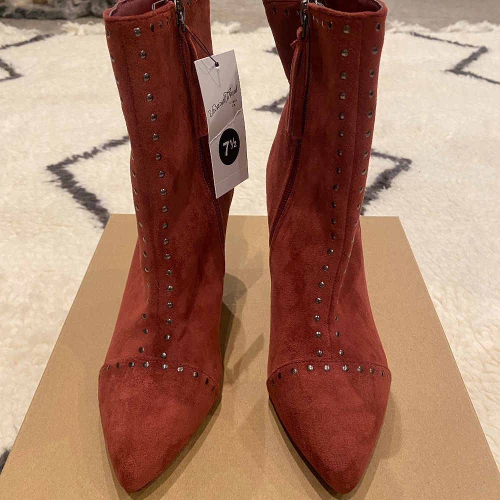 Faux Suede Ankle Booties - Picture 1 of 5